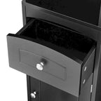 66 H Tall Bathroom Storage Cabinet with Drawer & Adjustable Shelves