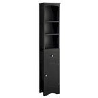 66 H Tall Bathroom Storage Cabinet with Drawer & Adjustable Shelves