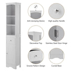 66 H Tall Bathroom Storage Cabinet with Drawer & Adjustable Shelves
