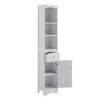 66 H Tall Bathroom Storage Cabinet with Drawer & Adjustable Shelves