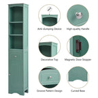 66 H Tall Bathroom Storage Cabinet with Drawer & Adjustable Shelves