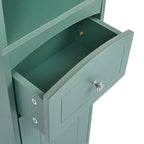 66 H Tall Bathroom Storage Cabinet with Drawer & Adjustable Shelves