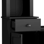 Entertainment Unit with Bridge, TV Stand with Adjustable Shelves for TVs Up to 75, Two Media Consoles