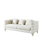 81 Inch Oversized 3 Seater Sectional Sofa, Living Room Comfort Fabric Sectional Sofa - Deep Seating Sectional Sofa, Soft Sitting