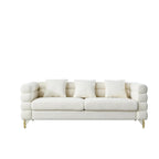 81 Inch Oversized 3 Seater Sectional Sofa, Living Room Comfort Fabric Sectional Sofa - Deep Seating Sectional Sofa, Soft Sitting