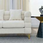 81 Inch Oversized 3 Seater Sectional Sofa, Living Room Comfort Fabric Sectional Sofa - Deep Seating Sectional Sofa, Soft Sitting