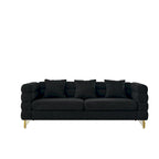 81 Inch Oversized 3 Seater Sectional Sofa, Living Room Comfort Fabric Sectional Sofa - Deep Seating Sectional Sofa, Soft Sitting