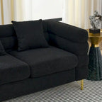 81 Inch Oversized 3 Seater Sectional Sofa, Living Room Comfort Fabric Sectional Sofa - Deep Seating Sectional Sofa, Soft Sitting