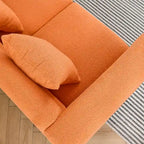 81 Inch Oversized 3 Seater Sectional Sofa, Living Room Comfort Fabric Sectional Sofa - Deep Seating Sectional Sofa, Soft Sitting