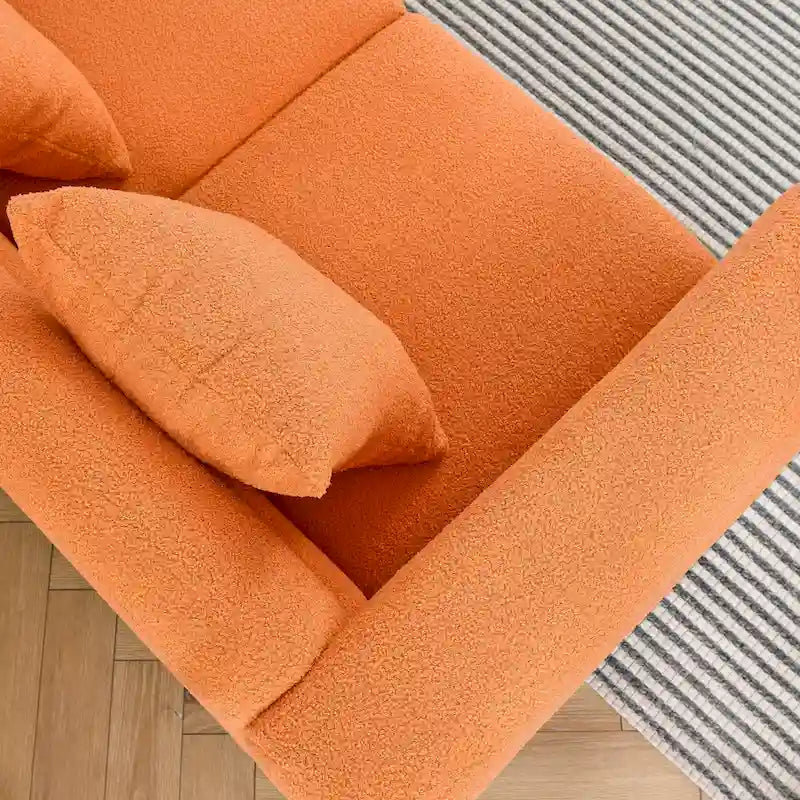 81 Inch Oversized 3 Seater Sectional Sofa, Living Room Comfort Fabric Sectional Sofa - Deep Seating Sectional Sofa, Soft Sitting
