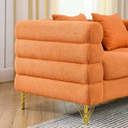81 Inch Oversized 3 Seater Sectional Sofa, Living Room Comfort Fabric Sectional Sofa - Deep Seating Sectional Sofa, Soft Sitting