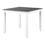 Badia Transitional White 5-Piece Square Dining Table Set by Furniture of America