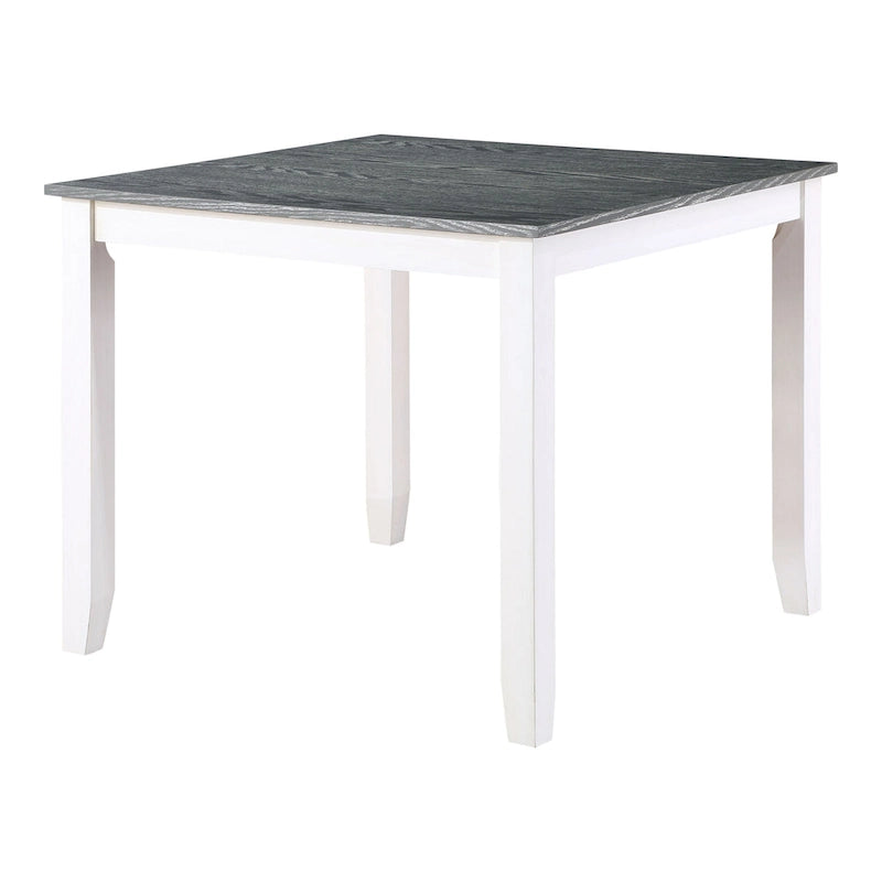 Badia Transitional White 5-Piece Square Dining Table Set by Furniture of America