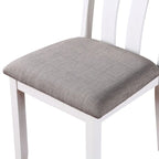 Badia Transitional White 5-Piece Square Dining Table Set by Furniture of America