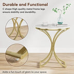 Modern Round End Side Accent Table for Entryway Living Room