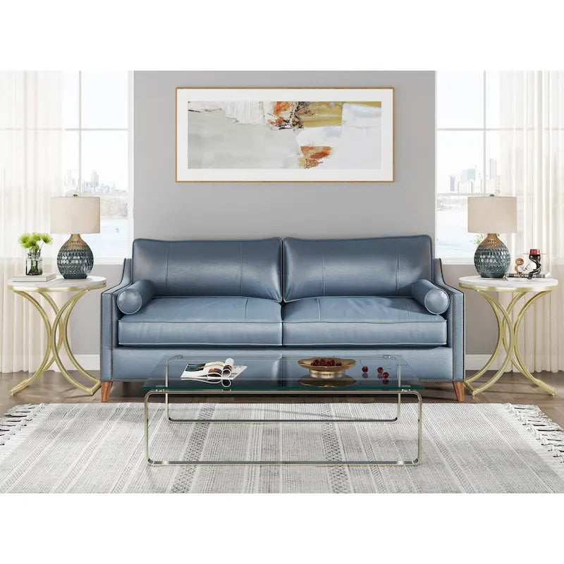 Modern Round End Side Accent Table for Entryway Living Room