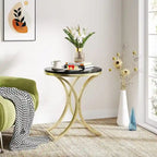Modern Round End Side Accent Table for Entryway Living Room
