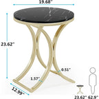 Modern Round End Side Accent Table for Entryway Living Room