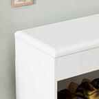 24W Shoe Storage Bench W/Sponge Cushion Living Room Seating Shoe Cabinet