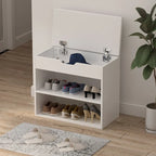 24W Shoe Storage Bench W/Sponge Cushion Living Room Seating Shoe Cabinet