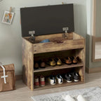 24W Shoe Storage Bench W/Sponge Cushion Living Room Seating Shoe Cabinet