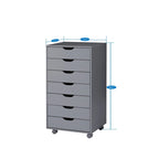 Office File Cabinets Wooden File Cabinets for Home Office Lateral File Cabinet File Cabinet Mobile Storage Drawer Cabinet - Grey