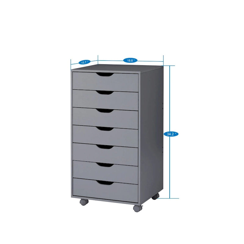Office File Cabinets Wooden File Cabinets for Home Office Lateral File Cabinet File Cabinet Mobile Storage Drawer Cabinet - Grey