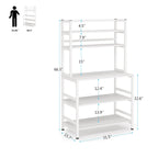Brown/ Black 5-Tier Industrial Kitchen Bakers Rack Microwave Stand with Hutch,White Modern Kitchen Utility Storage Shelf