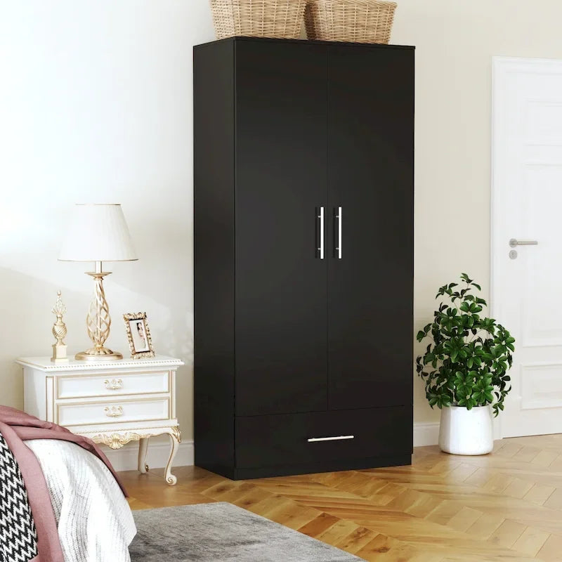 South Shore 2Door Wardrobe Armoire with Storage Drawer and hanging rod