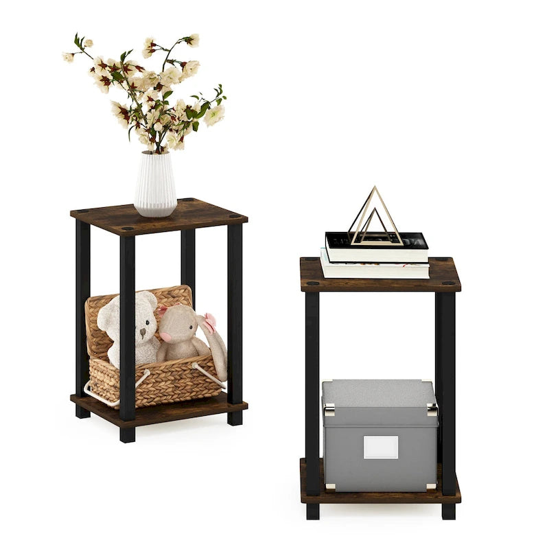 Furinno Simplistic End Table, Small, Set of 2
