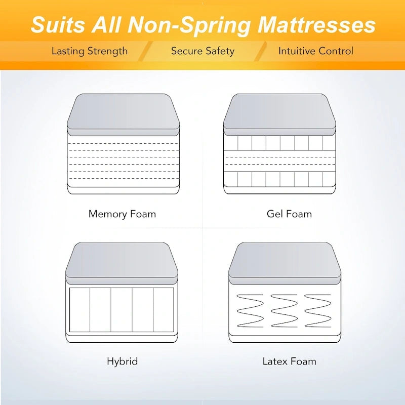 CO-Z Massaging Zero Gravity Adjustable Bed with Wireless Remote and Underbed Lighting