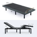 CO-Z Massaging Zero Gravity Adjustable Bed with Wireless Remote and Underbed Lighting