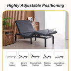 CO-Z Massaging Zero Gravity Adjustable Bed with Wireless Remote and Underbed Lighting