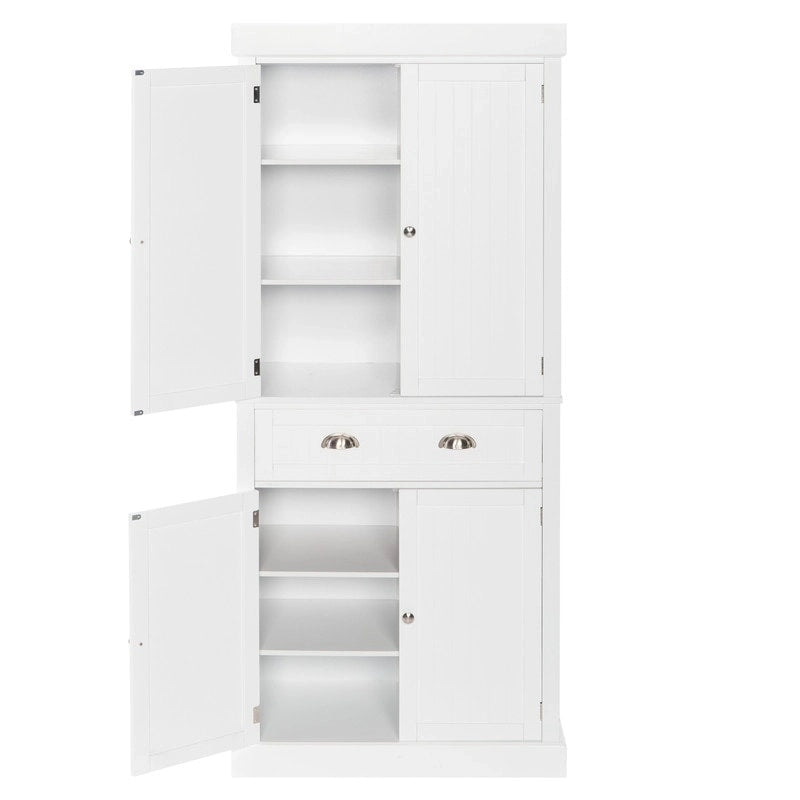 Modern Single Drawer Double Door Wardrobe Storage Cabinet
