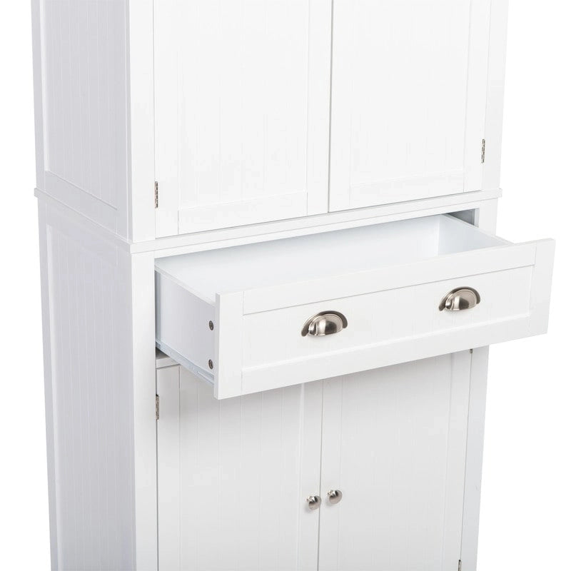 Modern Single Drawer Double Door Wardrobe Storage Cabinet