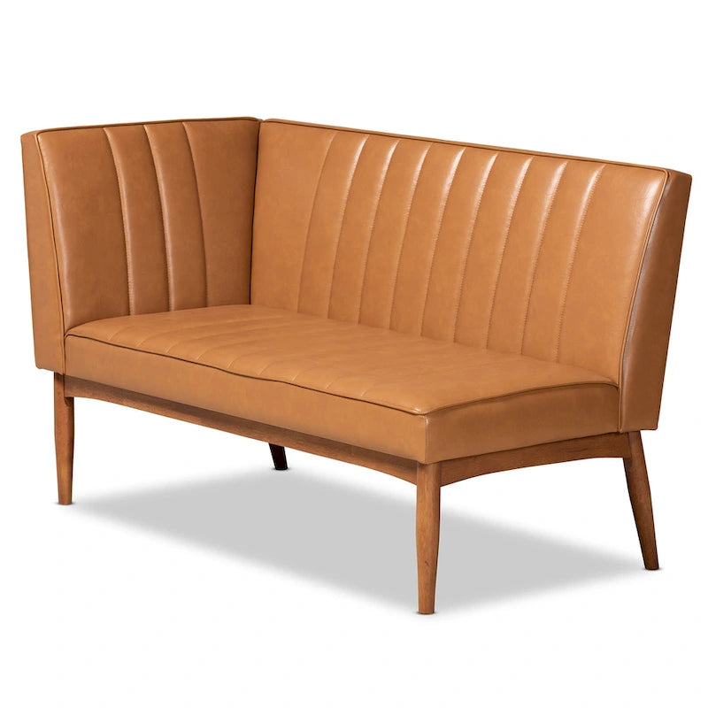 Daymond Mid-Century Modern 2-Piece Dining Nook Banquette Set