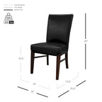 Milton Bonded Leather Dining Chairs (Set of 2) - na