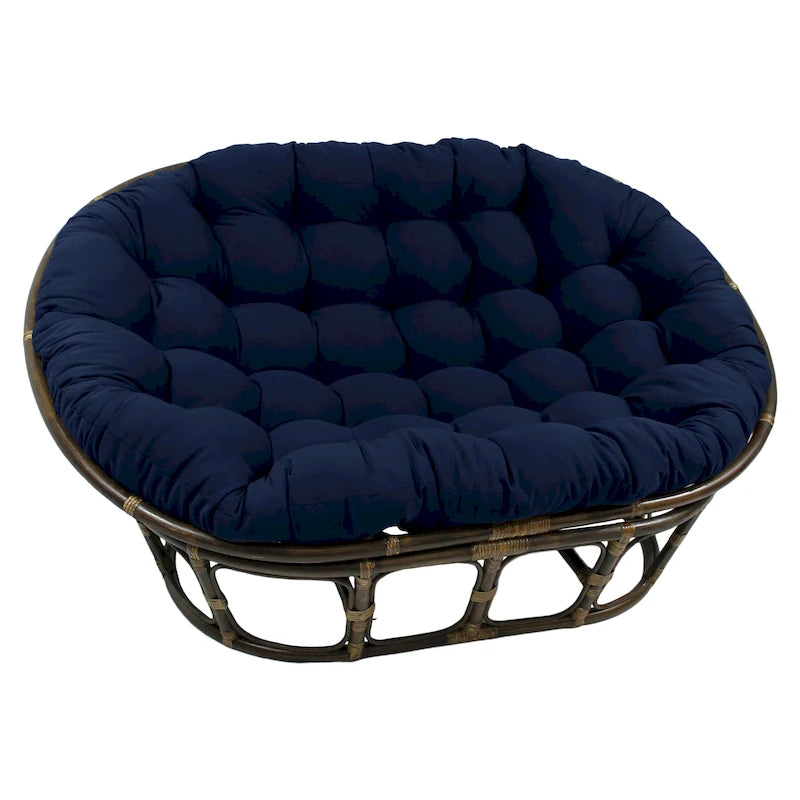 65-inch by 48-inch Solid Twill Double Papasan Cushion (Cushion Only)
