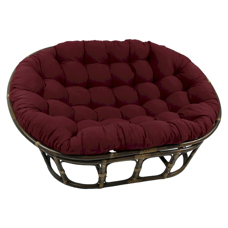 65-inch by 48-inch Solid Twill Double Papasan Cushion (Cushion Only)