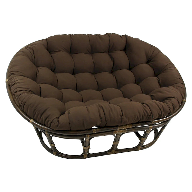 65-inch by 48-inch Solid Twill Double Papasan Cushion (Cushion Only)