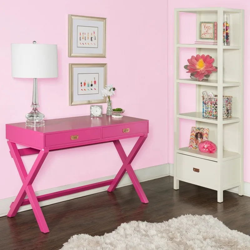 Poppy Rectangular Writing Desk with Storage