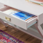 Poppy Rectangular Writing Desk with Storage