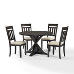 Crosley Hayden 5Pc Round Dining Set Slate Table, 4 Chairs