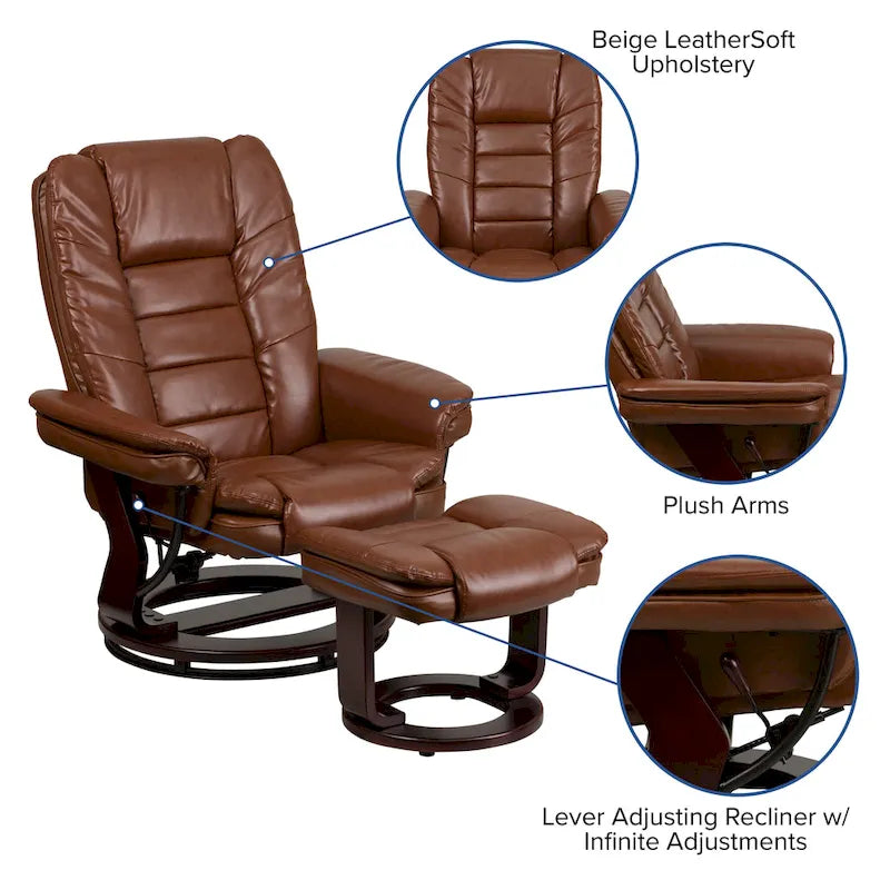 Contemporary LeatherSoft Recliner