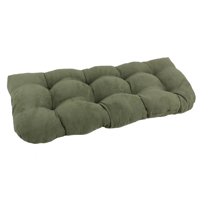 42-inch by 19-inch Rounded Back Microsuede Bench Cushion - 42 x 19