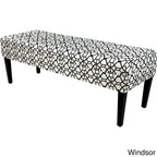 Kaya Noah Button Tufted Upholstered Long Bench
