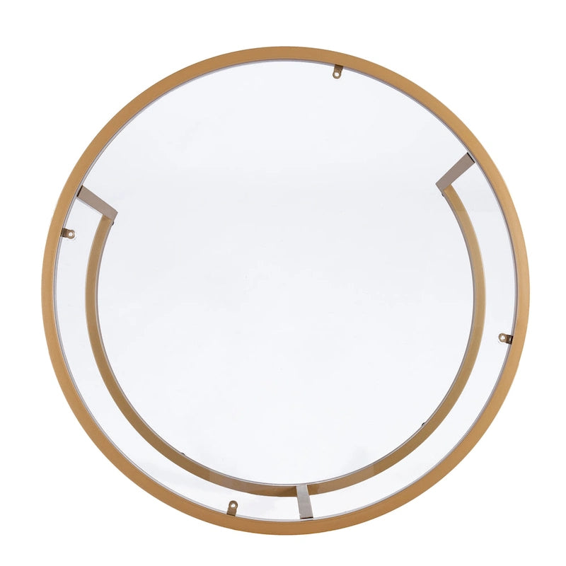 SEI Furniture Grant Round Gold Nesting Coffee Table - Set of 2