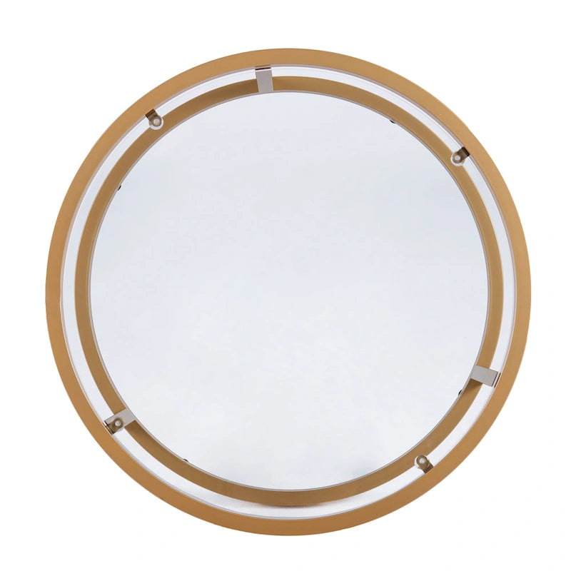 SEI Furniture Grant Round Gold Nesting Coffee Table - Set of 2