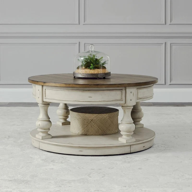 Morgan Creek Antique White Opt 3 Piece Set (1-Cocktail 2-End Tables)