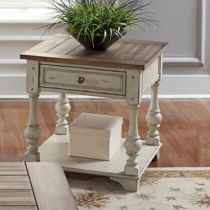 Morgan Creek Antique White Opt 3 Piece Set (1-Cocktail 2-End Tables)
